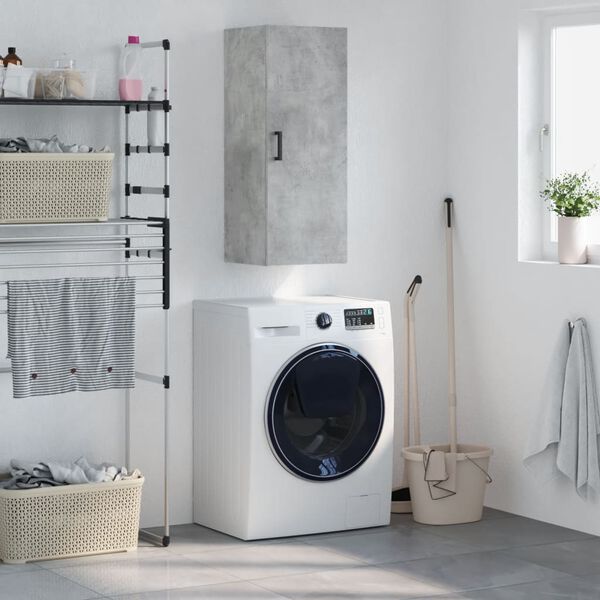 vidaXL Veggskap betonggr&aring; 69,5x34x90 cm