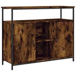 vidaXL Skjenk r&oslash;kt eik 100x35x80 cm konstruert tre