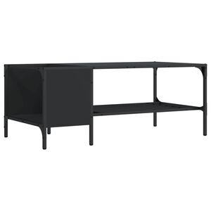 vidaXL Salongbord med stativ svart 100x51x40 cm konstruert tre