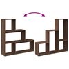 vidaXL Romdeler bokhylle 3 lag brun eik 123x29x123 cm konstruert tre