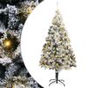 vidaXL Kunstig juletre Hvit 180 cm PVC og St&aring;l og Plast