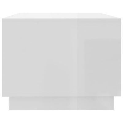 vidaXL Salongbord høyglans hvit 102x55x43 cm sponplate