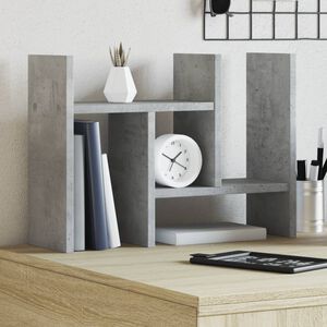 vidaXL Hylle til skrivebord betonggr&aring; 34,5x15,5x35,5 cm konstruert tre