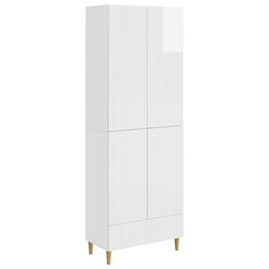 vidaXL Skapsett 2 pcs H&oslash;gglans hvit 66 x 34,5 x 95 cm Konstruert tre