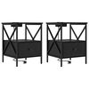 vidaXL Nattbordskap 2 stk. Svart Eik 41,5 x 40,5 x 55 cm