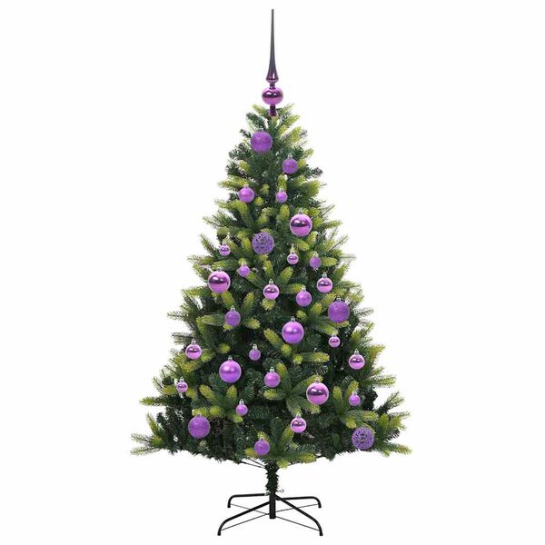 vidaXL Kunstig Hengt Julegran med 150 LED-lys gr&oslash;nn 120 cm PVC og PE