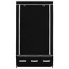 vidaXL Garderobe svart 87x49x159 cm stoff