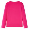 T-skjorte for barn med lange ermer knallrosa 104