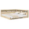 vidaXL Bokhylle Seng med hylle Sonoma eik 180 x 200 cm Konstruert tre