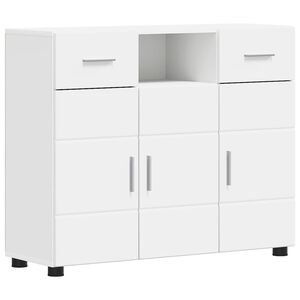 vidaXL Tre skap med skuff Hvit 88,5 x 30,5 x 73 cm Konstruert tre