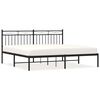 vidaXL Sengeramme i metall med sengegavl svart 183x213 cm