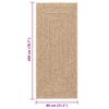 vidaXL Teppe ZIZUR beige 80x200 cm jute-utseende innend&oslash;rs og utend&oslash;rs