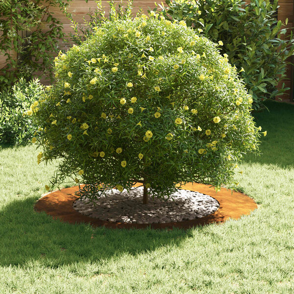 vidaXL passende for Flat Tre Ring Brun Ø60 / 90 cm Cortenstål