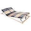 vidaXL Lamelbunn Brun 100 x 190 cm Massiv b&oslash;ketre