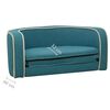vidaXL Sammenleggbar hundesofa turkis 76x71x30 cm lin vaskbar pute