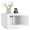 vidaXL Salongbord h&oslash;yglans hvit 51x50x45 cm konstruert tre