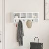 vidaXL Vegghengt kleshenger Hvit 75 x 16 x 26 cm Konstruert tre