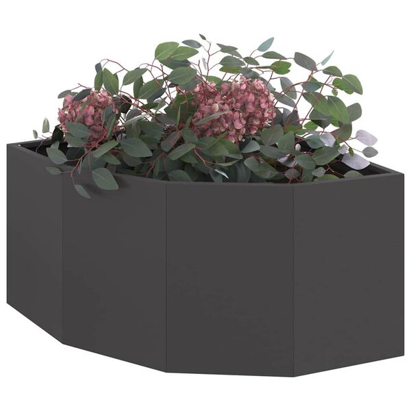 vidaXL Hj&oslash;rne Plante Svart 60 x 60 x 35 cm St&aring;l