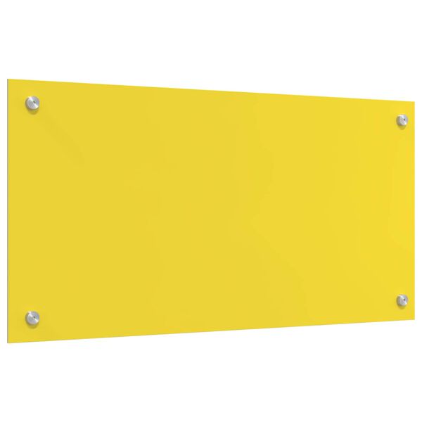 vidaXL Kj&oslash;kkenbakplate Gul 80 x 40 x 0,6 cm herdet glass