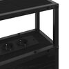 vidaXL Lagringshodegavl med hylle Svart eik 150 cm Konstruert tre