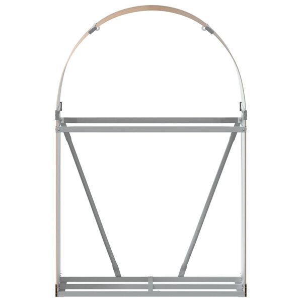 vidaXL Vedholder treutseende 80x45x120 cm galvanisert st&aring;l