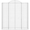 vidaXL Gabionkurver buede 8 stk 200x50x200/220 cm galvanisert jern