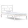 vidaXL Sengeramme hvit 90x190 cm Single heltre