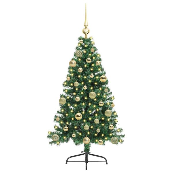 vidaXL Kunstig Forhåndsopplyst Juletre med 150 LED grønn 120 cm PVC