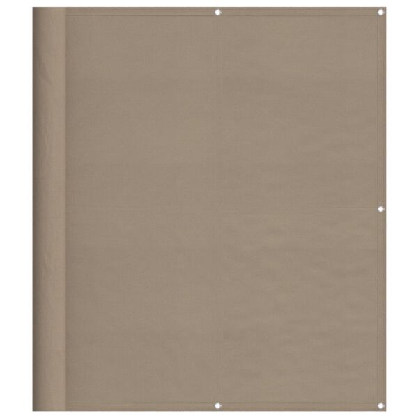 vidaXL Balkongskjerm gr&aring;brun 120x800 cm 100% polyester oxford