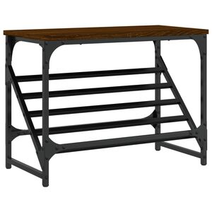 vidaXL Skohylle brun eik 60x30x45 cm konstruert tre