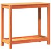 vidaXL Pottebord med hylle voksbrun 82,5x35x75 cm heltre furu