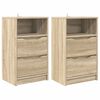 vidaXL Nattbord 2 stk. Sonoma eik 40 x 30 x 467 cm Konstruert tre