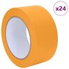 vidaXL Maler Maskeringstape 24 pcs Gul 50mm x 50m Papir