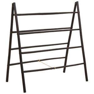 vidaXL Dobbeltsidig teppe stige Svart 90 x 50 x 100 cm Bambus