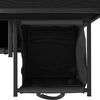 vidaXL skittentøyskurv 2 rom med hyller svart eik