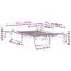 vidaXL Sengestamme med Sidebord Vokset Brun 160 x 210 cm Massiv furu