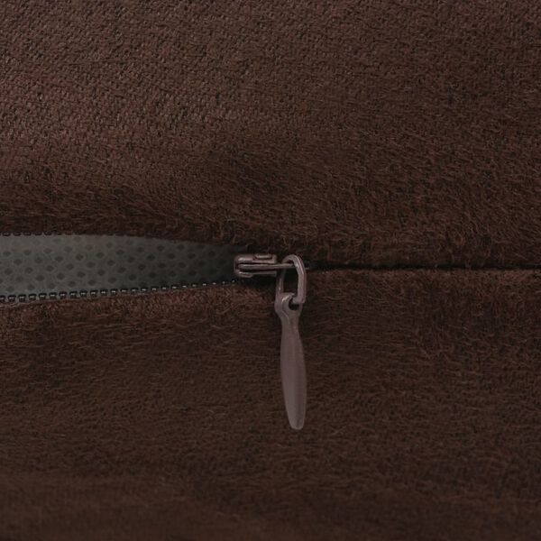 vidaXL Putetrekk 4 stk 50x50 cm polyester imitert semsket skinn brun