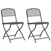 vidaXL Hagestoler 2 pcs Antrasitt 52,5 x 46 x 82 cm Jern