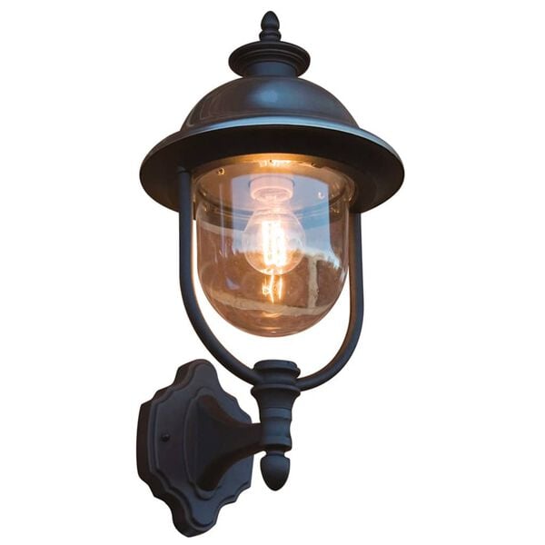 KONSTSMIDE Vegglampe Parma oppover b&oslash;rstet rustfritt st&aring;l