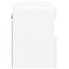 vidaXL Vegghengt TV-benk med LED hvit 60x30x40 cm