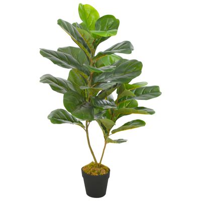 vidaXL Kunstig plante fiolinfiken med potte grønn 90 cm