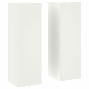 vidaXL Planteholder 2 pcs Hvit 24 x 24 x 75 cm St&aring;l
