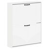 vidaXL Vegghengt skoskap HOORN 71 x 17 x 86 cm Konstruert tre Hvit