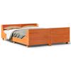 vidaXL Sengeramme uten madrass brun 135x190 cm heltre furu