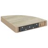 vidaXL Hj&oslash;rnehyller vegghengt 4 stk eik og hvit 25x25x3,8 cm MDF