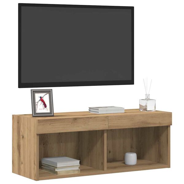 vidaXL TV-benksett 2 pcs Artisan Eik 80 x 30 x 30 cm Konstruert tre