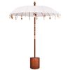 vidaXL Balinesisk parasoll med base Rund 190 x 190 x 295 cm
