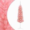 vidaXL Kunstig smalt juletre med juletrekuler 150 cm 150 LED-lys