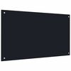 vidaXL Kj&oslash;kkenbakplate 2 pcs Svart 100 x 60 cm herdet glass