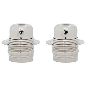 vidaXL Lampeholdere 2 stk satin nikkel E27